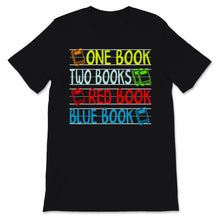 Load image into Gallery viewer, Reading Shirt One Book Two Books Red Book Blue Book Bookworm Hobby

