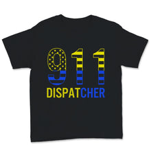 Load image into Gallery viewer, 911 Dispatcher Shirt USA Yellow Thin Gold Line Flag Christmas Gift
