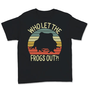 Funny Let The Frogs Out Plague Pesach Passover Vintage Sunset Frog