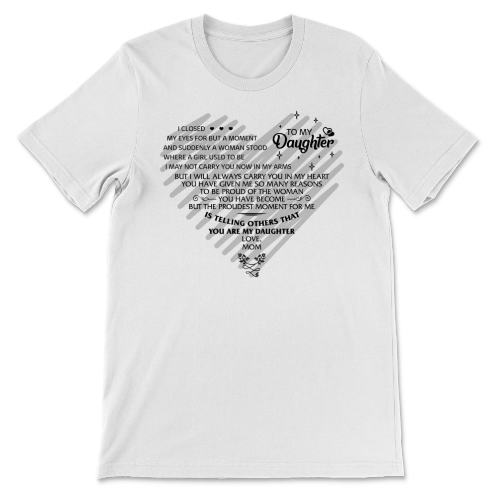 To My Daughter Love Heart Romantic Support Letter From Mom Mother