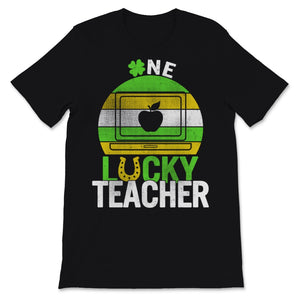 One Lucky Teacher Shirt St. Patrick's Day Gift Women Shamrock