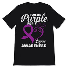 Load image into Gallery viewer, I Wear Purple For Lupus Awareness Ribbon Heart Shape Chronic Disease

