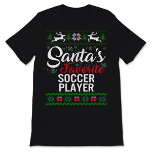Santas Favorite Soccer Player Christmas Ugly Sweater