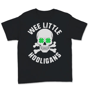 Wee Little Hooligans St Patrick's Day Shamrock Skull Leprechaun Lucky