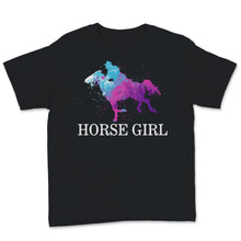 Load image into Gallery viewer, Horse Girl I Love My Horses Racing Riding Equestrian Watercolor Pink

