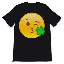Load image into Gallery viewer, St. Patrick&#39;s Day Shirt Gift Kids Girls Boys Blow Kiss Shamrock Green
