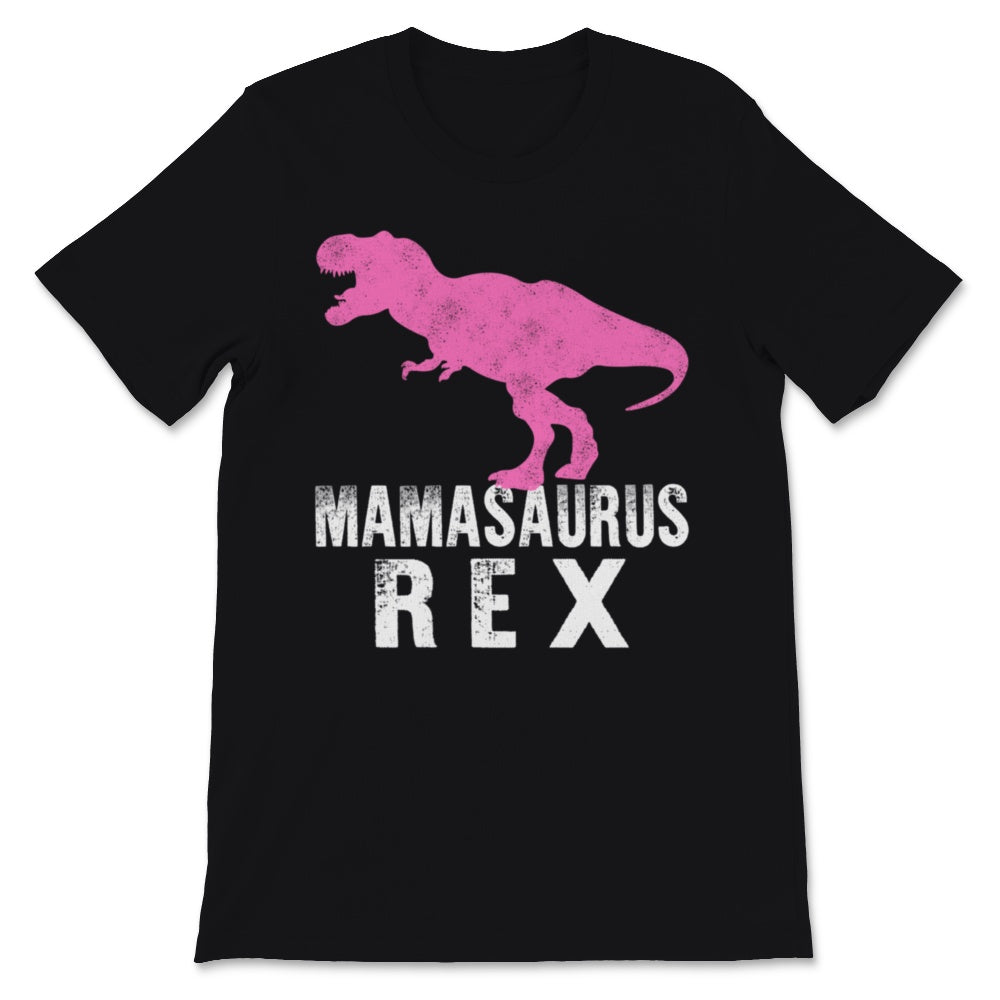 Mama Saurus Dinosaur Pink Silhouette T Rex Mother's Day Mom Mama