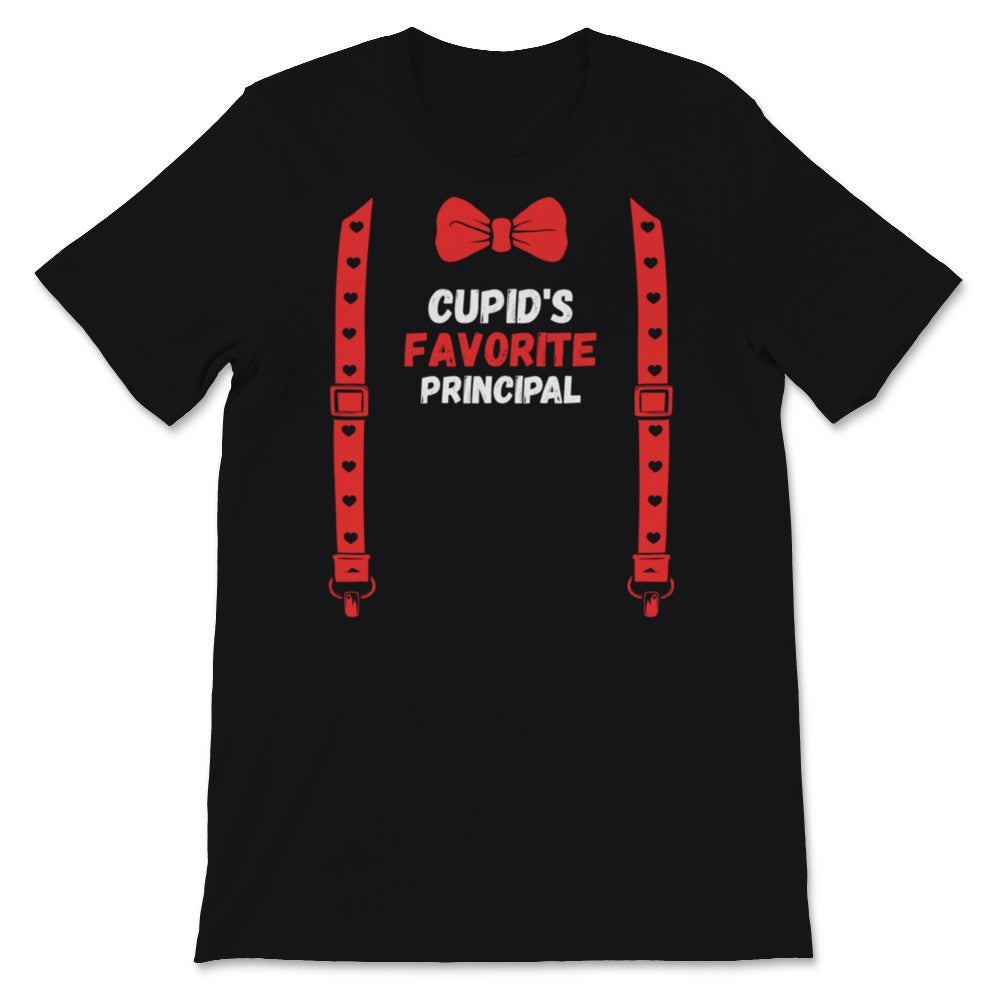 Valentines Day Shirt Cupid's Favorite Principal Funny Red Bow Tie