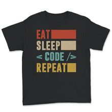 Load image into Gallery viewer, Software Engineering Shirt, Eat Sleep Code Repeat, Software Engineer
