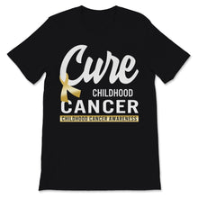 Load image into Gallery viewer, Cure Childhood Cancer Gold Ribbon Support Mom awareness Kids Yellow
