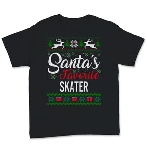 Santas Favorite Skater Christmas Ugly Sweater