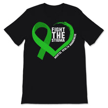 Load image into Gallery viewer, Fight The Stigma Mental Health Disease Awareness Green Heart Ribbon
