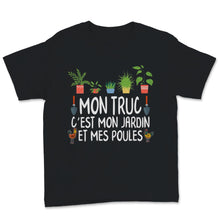 Load image into Gallery viewer, T shirt poule jardin homme cadeau jardinier femme retraite
