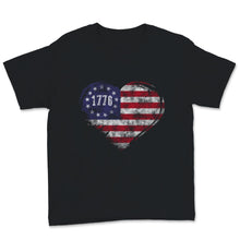 Load image into Gallery viewer, 1776 Betsy Ross 4th Of July Retro Patriotic Heart Shape USA American
