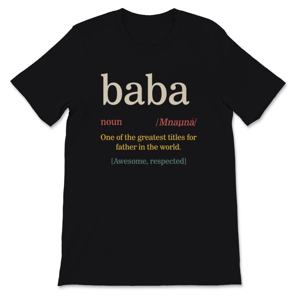 Mens Baba Shirt, Fathers Day Gift From Wife, Vintage Baba Definition