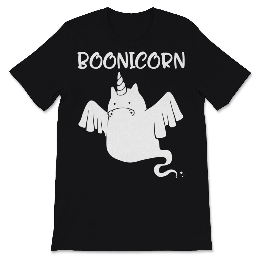 Boonicorn Unicorn Ghost Halloween Costume Shirt for Girls Kids