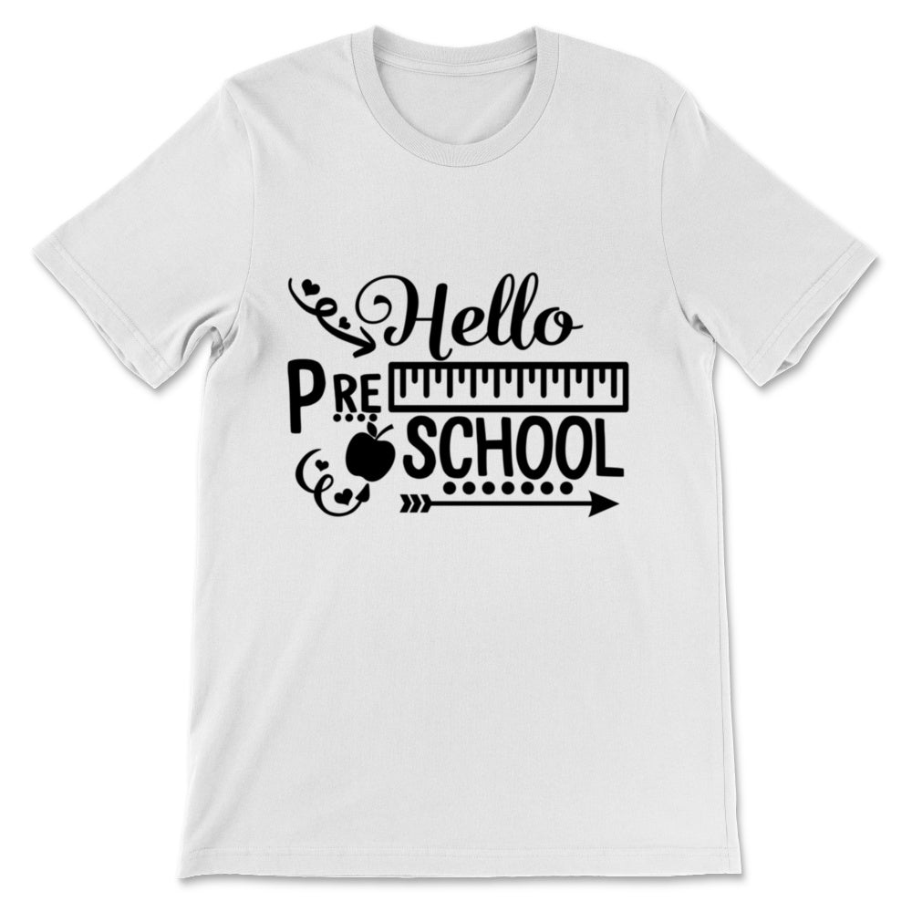 Hello Preschool Student Educator Colorful Back To School Hippie Ruler