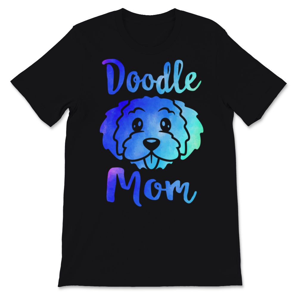Womens Doodle Mom Shirt Cute Gift for Goldendoodle Dog Mom Fur Mama