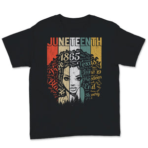 Juneteenth Shirt, Black Women Gift, Natural Hair Afro Word Art, Afro