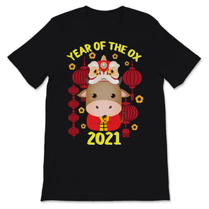 Year Of The Ox 2021 Happy Chinese New Year Shirt Cute Ox Zodiac Gifts
