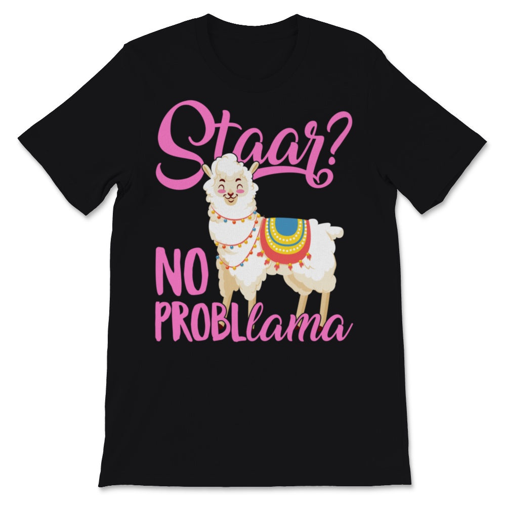 STAAR Texas State No Probllama Test Day Cute Graphic Llama School