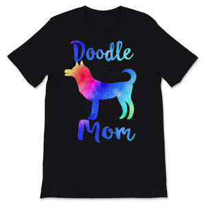 Womens Doodle Mom Shirt Cute Gift for Goldendoodle Dog Mom Fur Mama