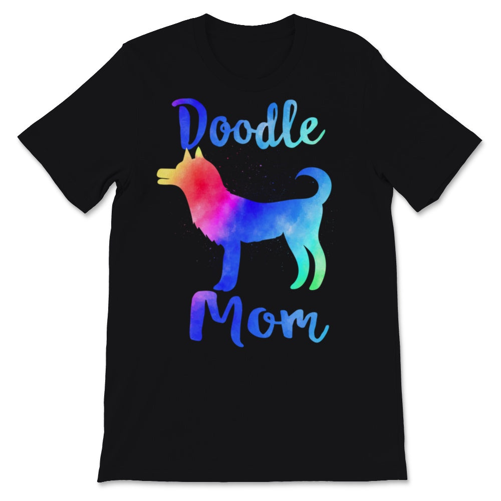 Womens Doodle Mom Shirt Cute Gift for Goldendoodle Dog Mom Fur Mama