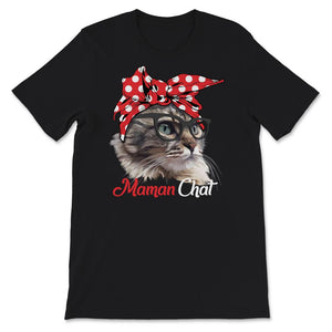 Maman Chat T-shirt, Tee Shirt Pour Femmes, Filles, Enfants, Cadeau