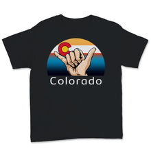 Load image into Gallery viewer, Colorado State Flag Shaka sign Colorado Day Mountains Denver Vintage
