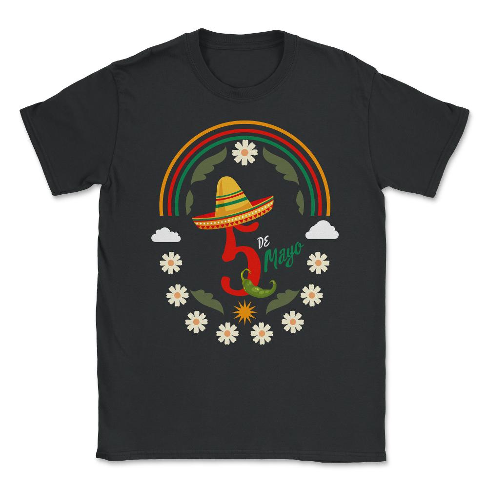 Cinco De Mayo Shirt, 5th De Mayo Down To Fiesta, May 5th Mexican - Unisex T-Shirt - Black