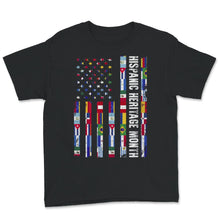 Load image into Gallery viewer, National Hispanic Heritage Month Shirt, America Flag Latino Culture,
