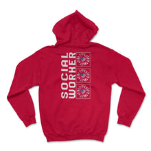 Load image into Gallery viewer, Social Worker Sunflower 4th Of July T Shirt - Hoodie - Red
