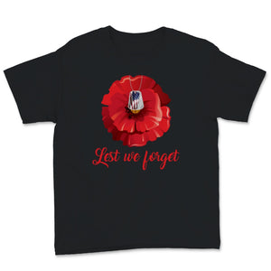 Veterans Day Lest We Forget Red Poppy Flower American Army USA