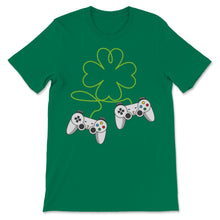 Load image into Gallery viewer, St Patrick&#39;s Day Video Games Love Couple Gamers Green Shamrock Shape
