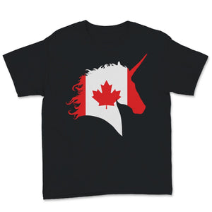 Canada Day Cute Unicorn Red Canadian Flag Maple Leaf July 1st
