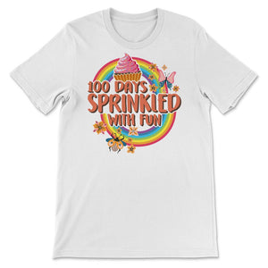 100 Days Sprinkled With Fun, Funny 100 days Of School Cupcake Tee,