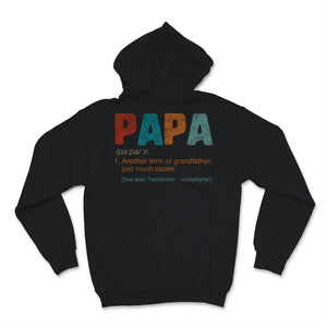 Papa Definition Grandfather Much Cooler Vintage Father's Day Gift For