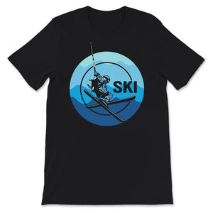 Ski Snowboard Shirt, Cool Distressed Skiing Gift, Skiing Lover Gift,