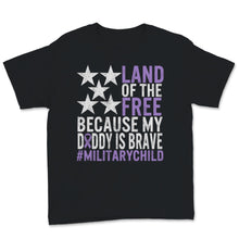 Load image into Gallery viewer, Military Child Awareness Month USA American Flag Purple Up Ribbon
