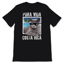 Load image into Gallery viewer, Pura Vida Costa Rica Shirt, Cute Cat Wearing Sunglasses Kitten Lover
