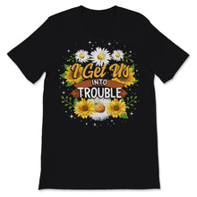 Load image into Gallery viewer, i get us into trouble i get us out of trouble shirts Sunflower BFF
