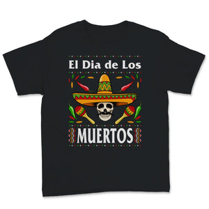 El Dia de Los Muertos Day of the Dead El Jefe Sugar Skull Mexican Hat
