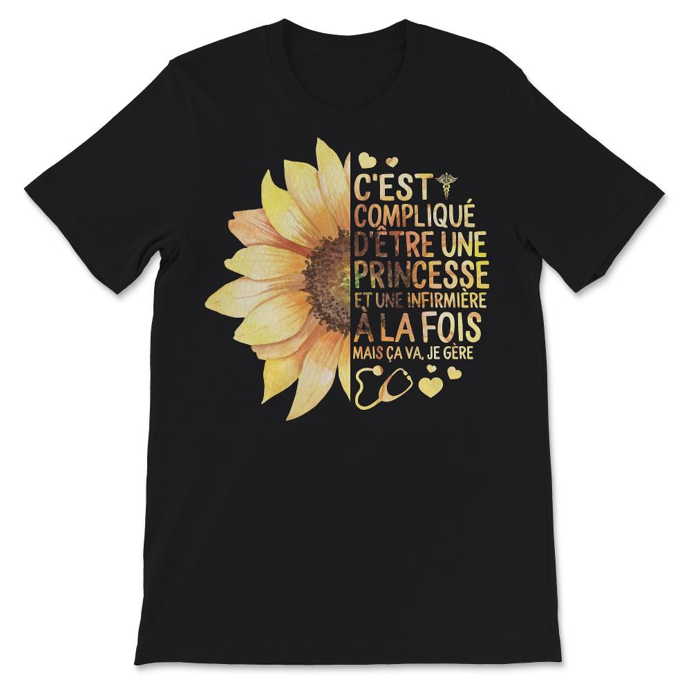 Infirmière Tee Shirt Cadeau Pour Femmes Tournesol C'est Compliqué