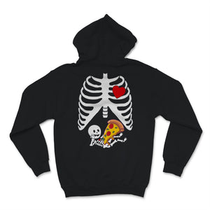 Pregnancy Announcement Halloween Costume Skeleton Baby Pizza Lover