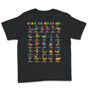 Mein Dinosaurier-Alphabet-Shirt, lustiges Schuljungen-Geschenk,