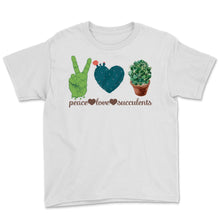 Load image into Gallery viewer, Peace Love Succulents Cactus Gift for Nature Garden Green Desert
