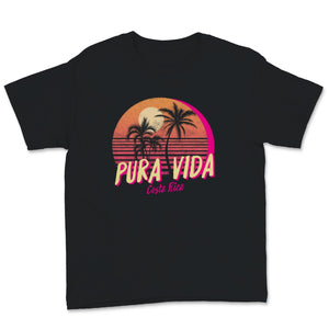 Pura Vida Costa Rica Shirt, Vintage Sunset Surfing Lover Gift For