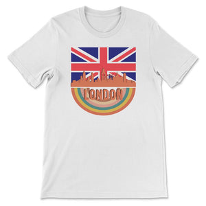 London Retro Vintage Shirt, London Flag Souvenir Gift, Vintage