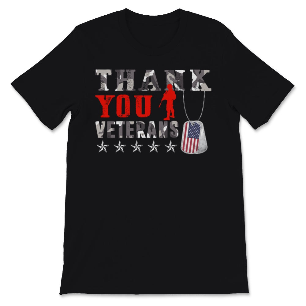 Veterans Day Thank You Veteran American Army USA Military Tag