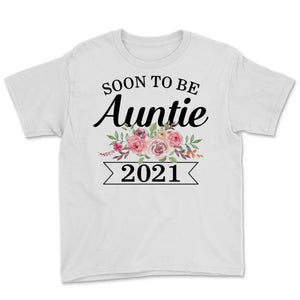 Soon To Be Auntie Est 2021 Best Aunt Shirt Pregnancy Announcement